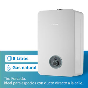 Calentador De Agua 8 Litros Tiro Forzado De Paso A Gas Natural/Glp Therm 2400 F Marca Bosch